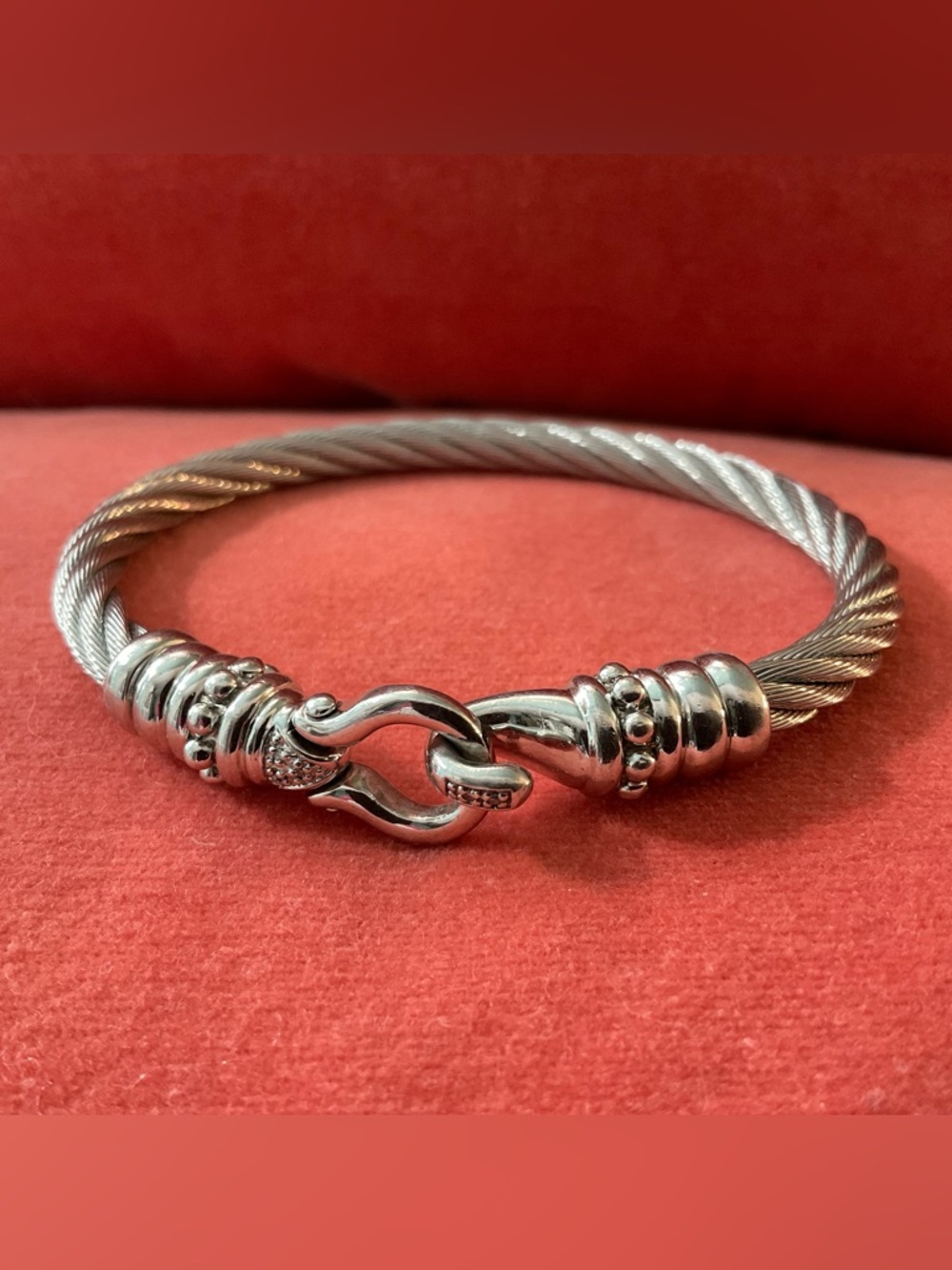 SILVER marked 925 CLASP BRACELET